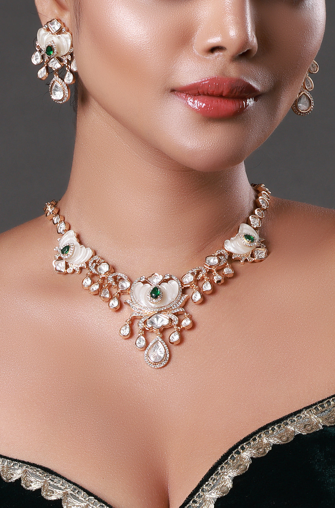 Gold Plated Austrian Ethnic Necklace
