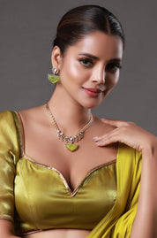 Gold Plated Yellow Stone Necklace