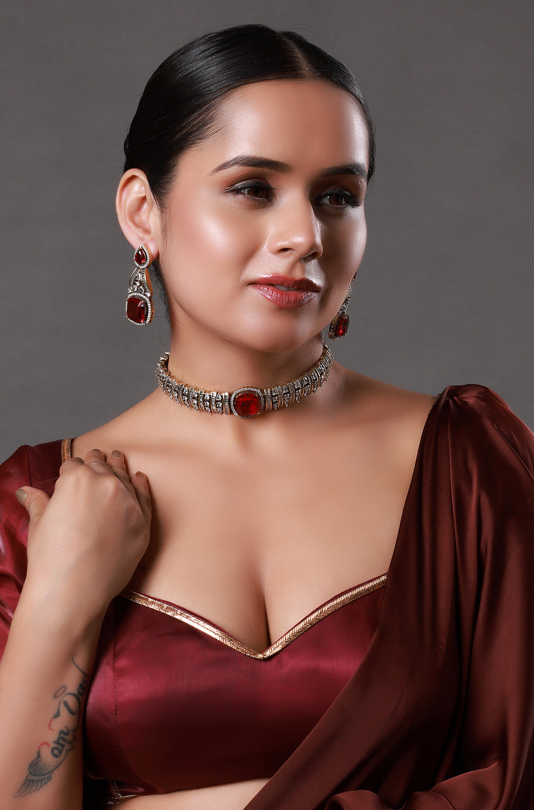 Ruby Clarry Hasli Victorian Choker Necklace