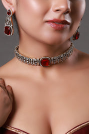 Ruby Clarry Hasli Victorian Choker Necklace