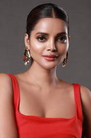Hammered Leaf Statement Earrings