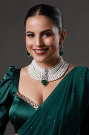 Beautiful White Pearl Statement Choker Necklace