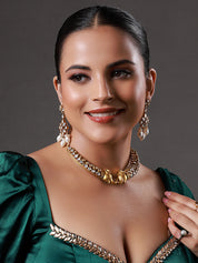 Premium Kundan Maisonette Elephant Gold Plated Necklace