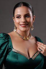 Premium Kundan Maisonette Elephant Gold Plated Necklace