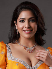 Silver-Plated Handcrafted Stone-Studded Necklace