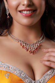 Silver-Plated Handcrafted Stone-Studded Necklace