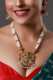Octagon Krishna Multilayer Beaded Necklace