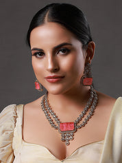 Doublet Stone Double Layer Victorian Necklace
