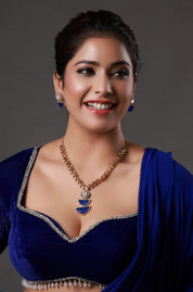 Sapphire Crescent Necklace