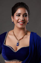Sapphire Crescent Necklace