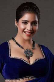 Blue Oxidized Necklace