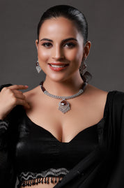 Sparkling Elegance Radiant Brilliance American Diamond Choker Necklace