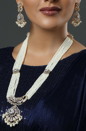 Classic Pearl Kundan Long Necklace Set