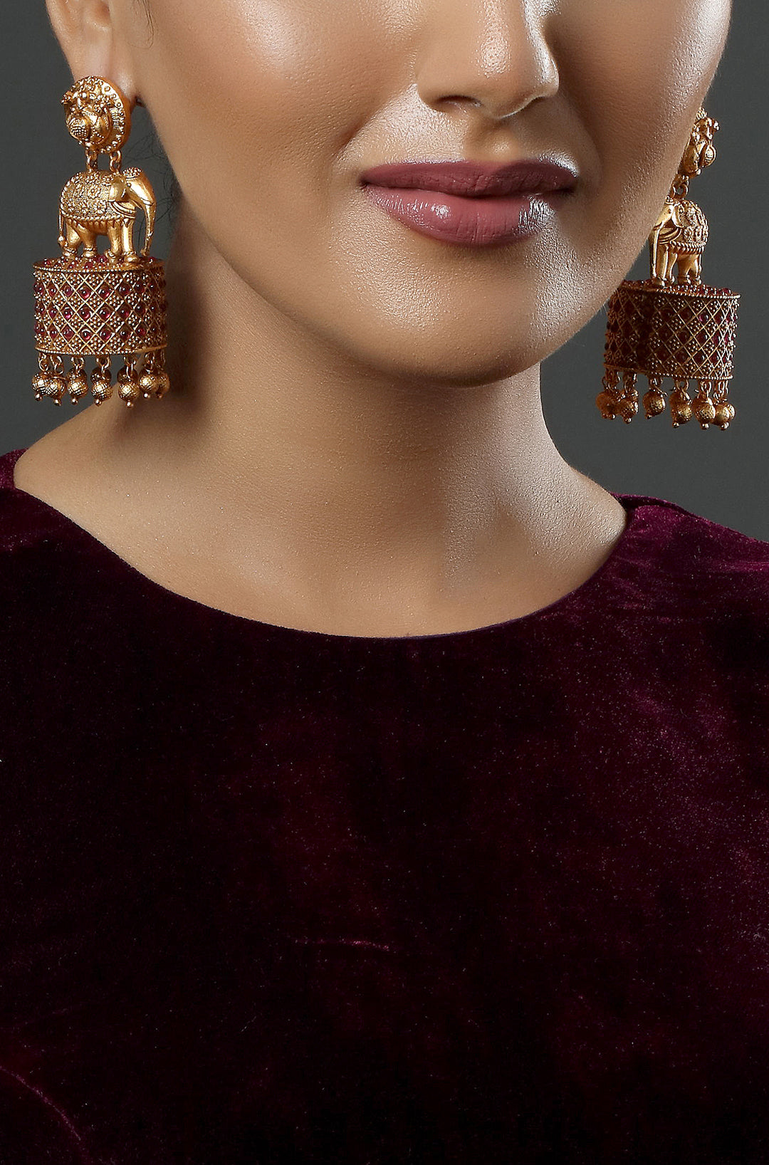 Regal Elephant Jhumkas