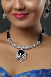 Sparkling Elegance Radiant Brilliance American Diamond Choker Necklace