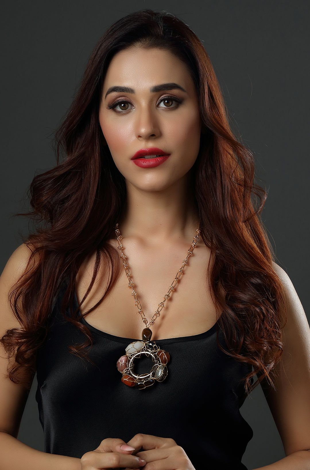 The Floral Stone Statement Necklace