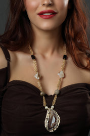 Earth Tone Cluster Necklace