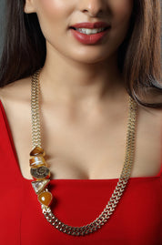 Asymmetric Stone Stream Necklace
