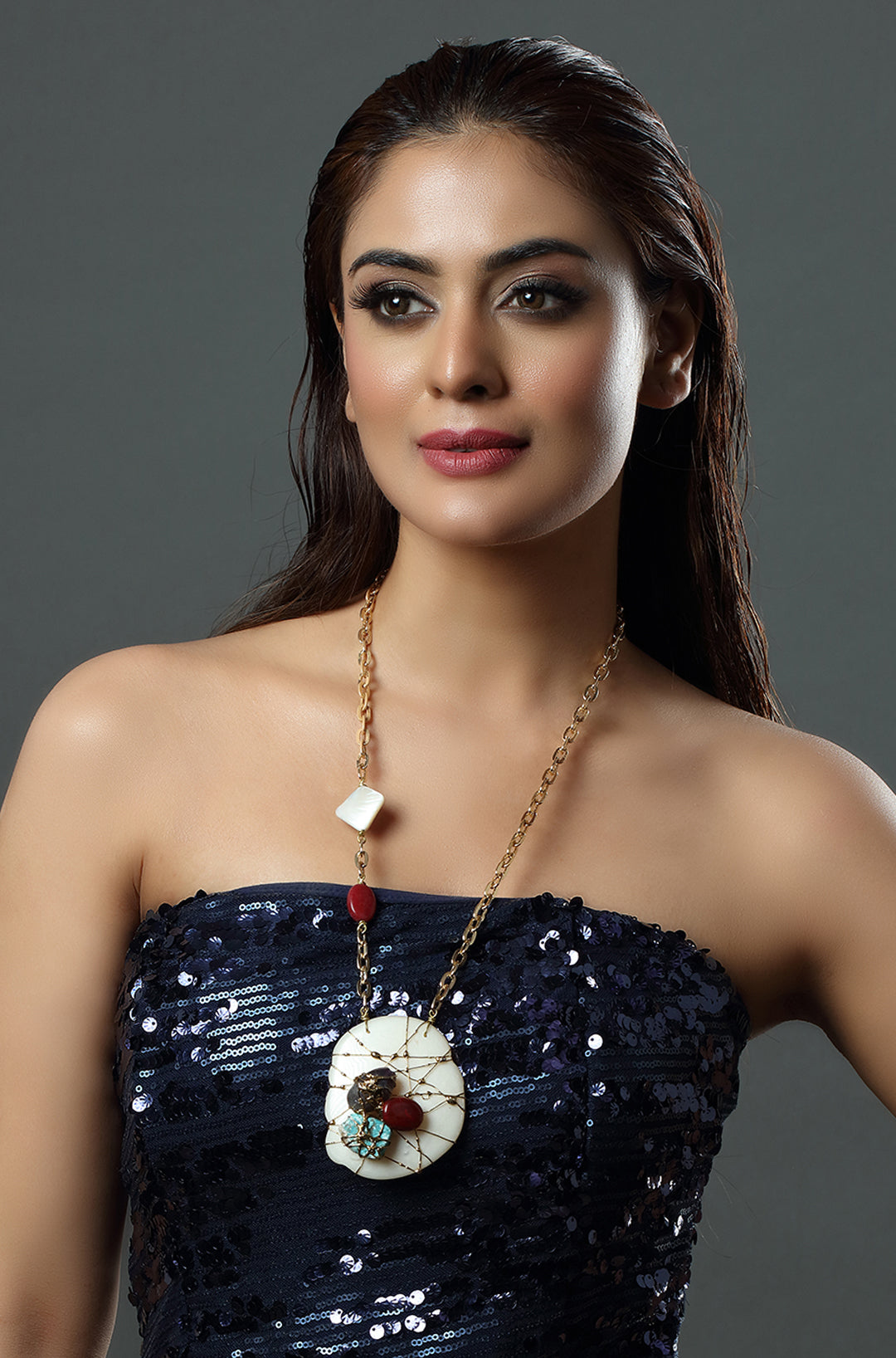 Abstract Coastal Elegance Necklace