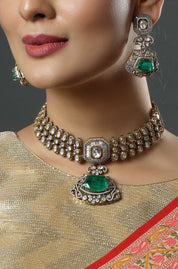 Emerald Heirloom Kundan Choker Set