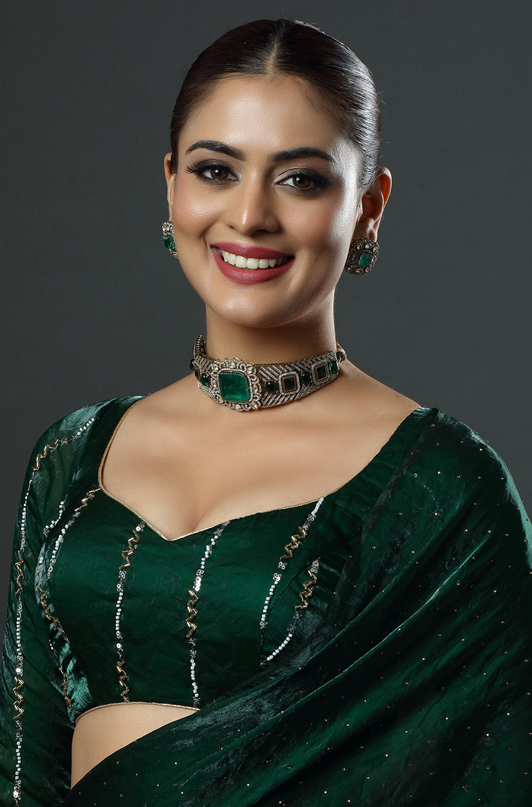 Emerald Luxe Statement Choker