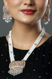 Ivory Pearl Kundan Pendant Set