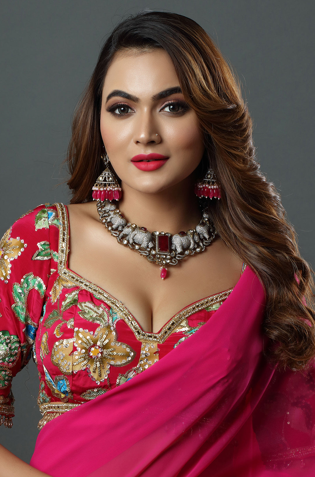 Rajwada Elephant Kundan Choker Set