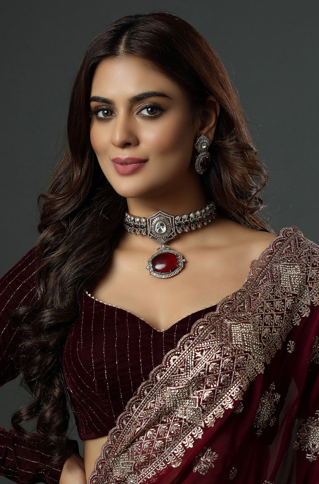 Imperial Scarlet Ensemble Necklace