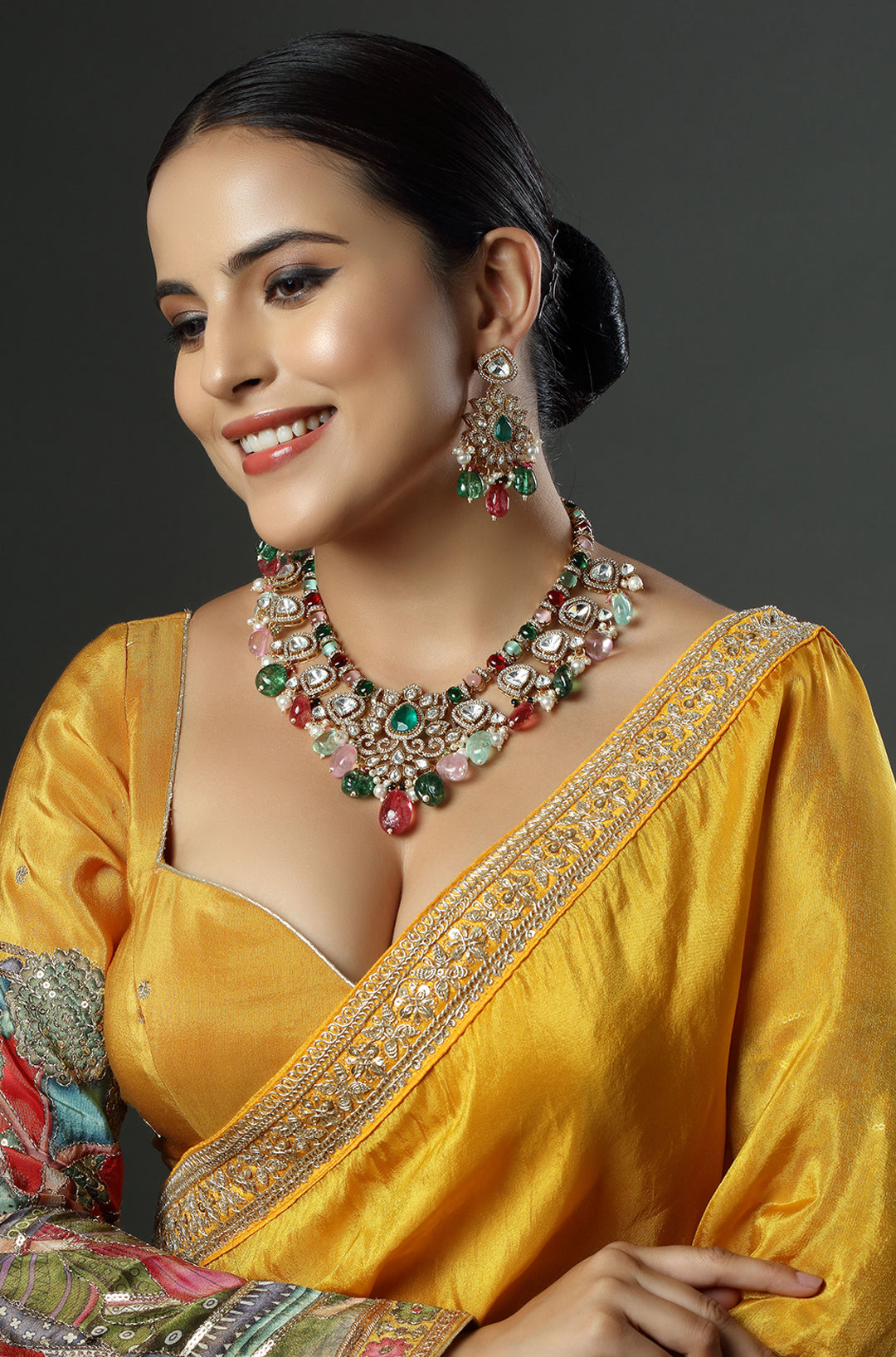 The Multi-Gem Polki Radiance Necklace