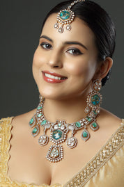 Heritage Teal Kundan Necklace