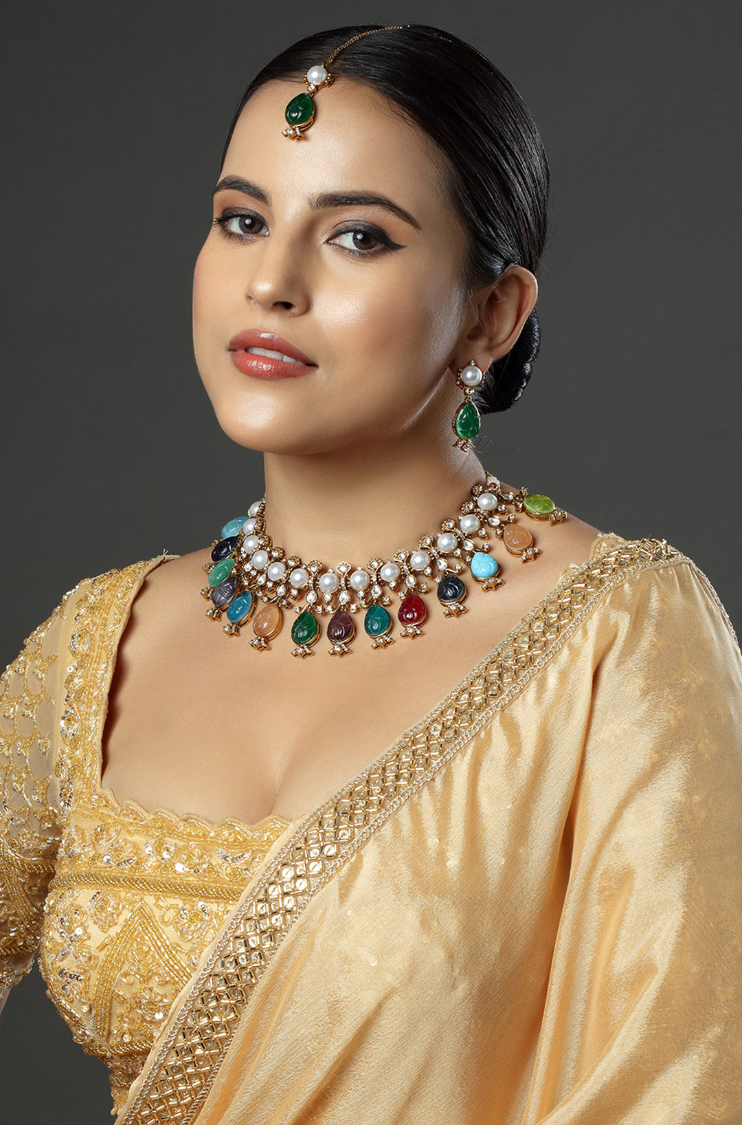 The Rainbow Pearl Droplet Necklace