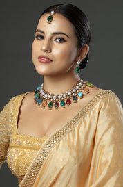 The Rainbow Pearl Droplet Necklace