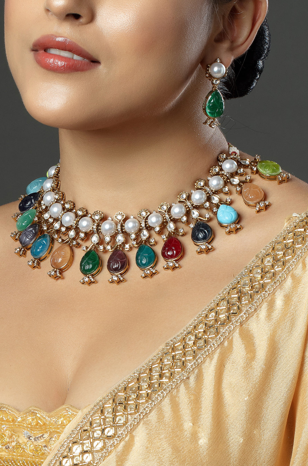 The Rainbow Pearl Droplet Necklace