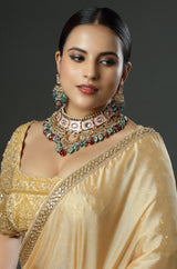 The Royal Blush & Teal Statement Necklace