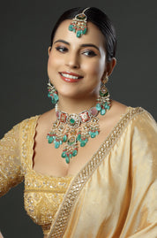 Heritage Enamel Kundan Statement Necklace