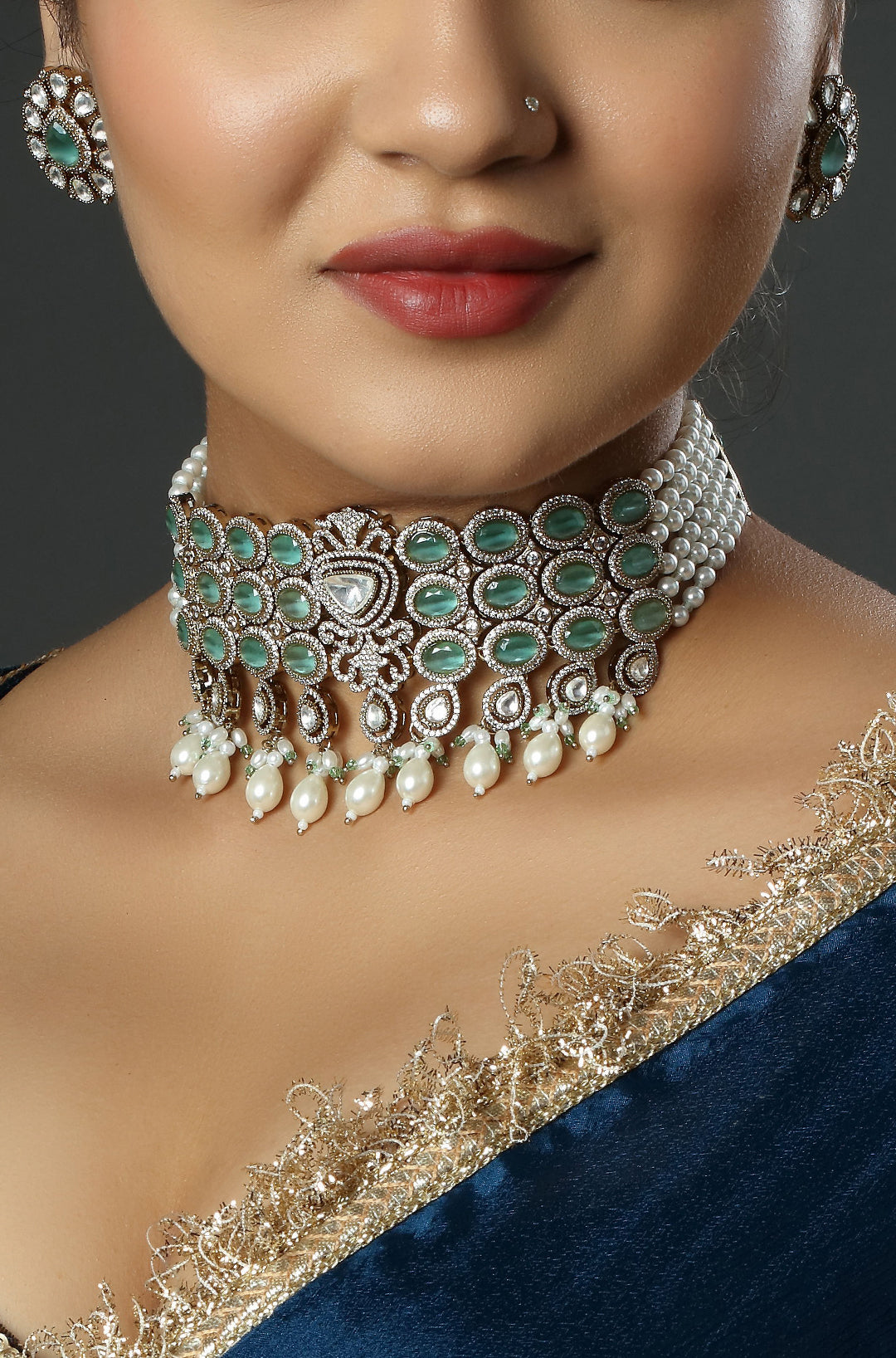 The Serene Green Gala Choker