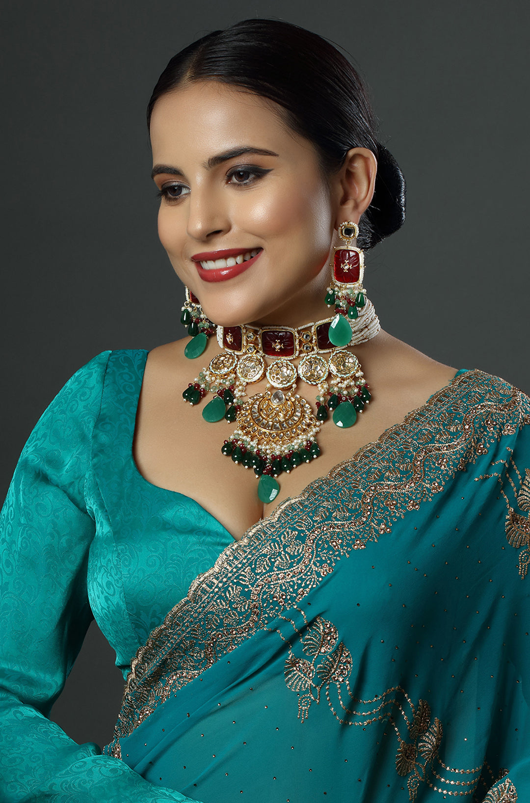 Maharani's Malachite Choker Necklace