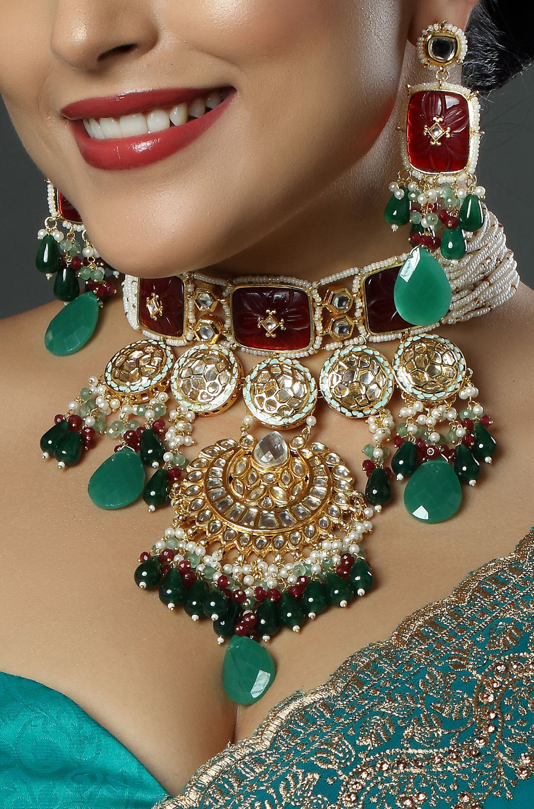 Maharani's Malachite Choker Necklace
