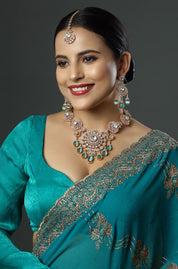 Zenith Aqua Kundan Serenity Necklace