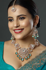 Zenith Aqua Kundan Serenity Necklace