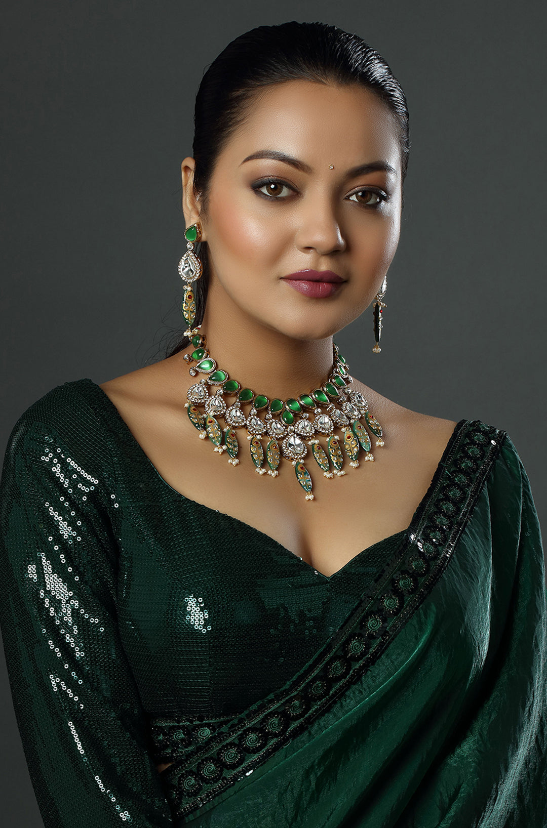 Bageecha Emerald Drop Necklace