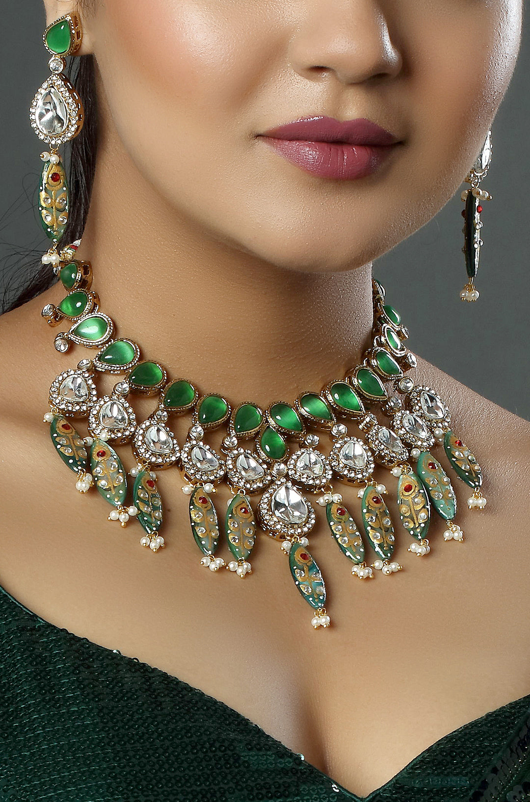 Bageecha Emerald Drop Necklace