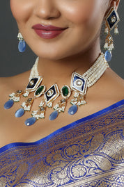 Rajputana Silverleaf Serenity Choker Necklace