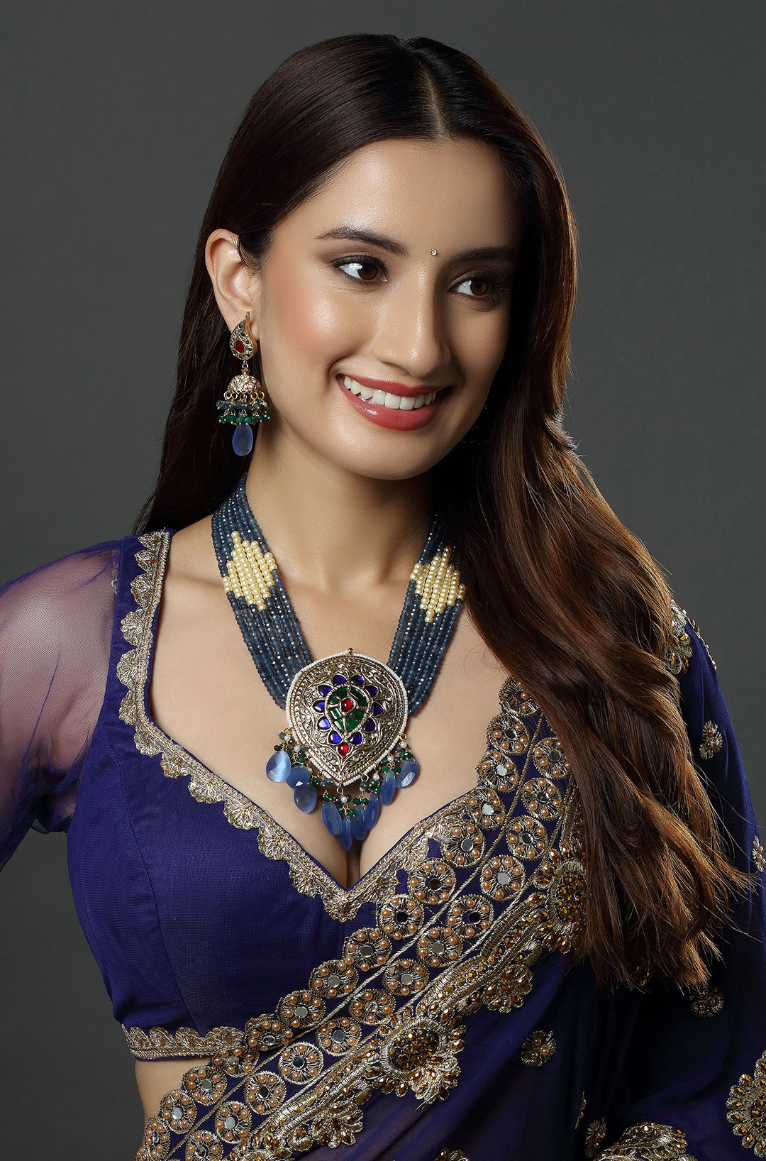 Handcrafted Gold Plated Laakh based Necklace set