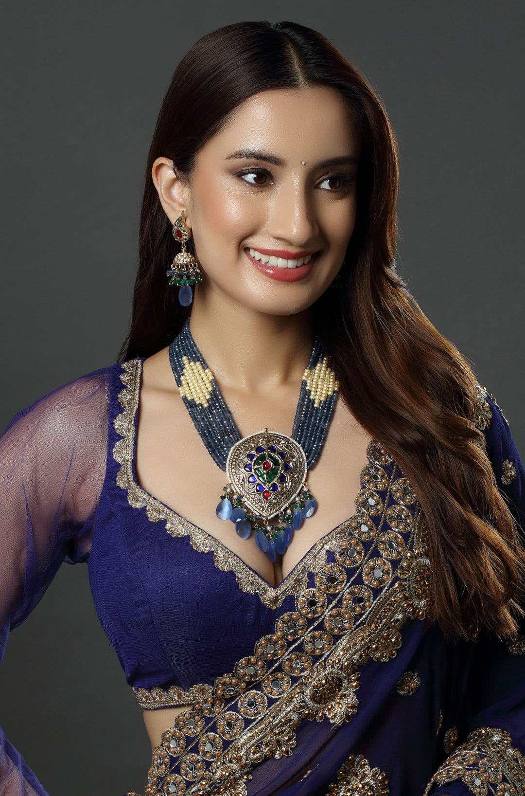 Handcrafted Gold Plated Laakh based Necklace set