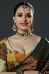 Gold Plated Pearl Choker Necklace