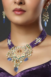 Mewari Lilac Ensemble Necklace