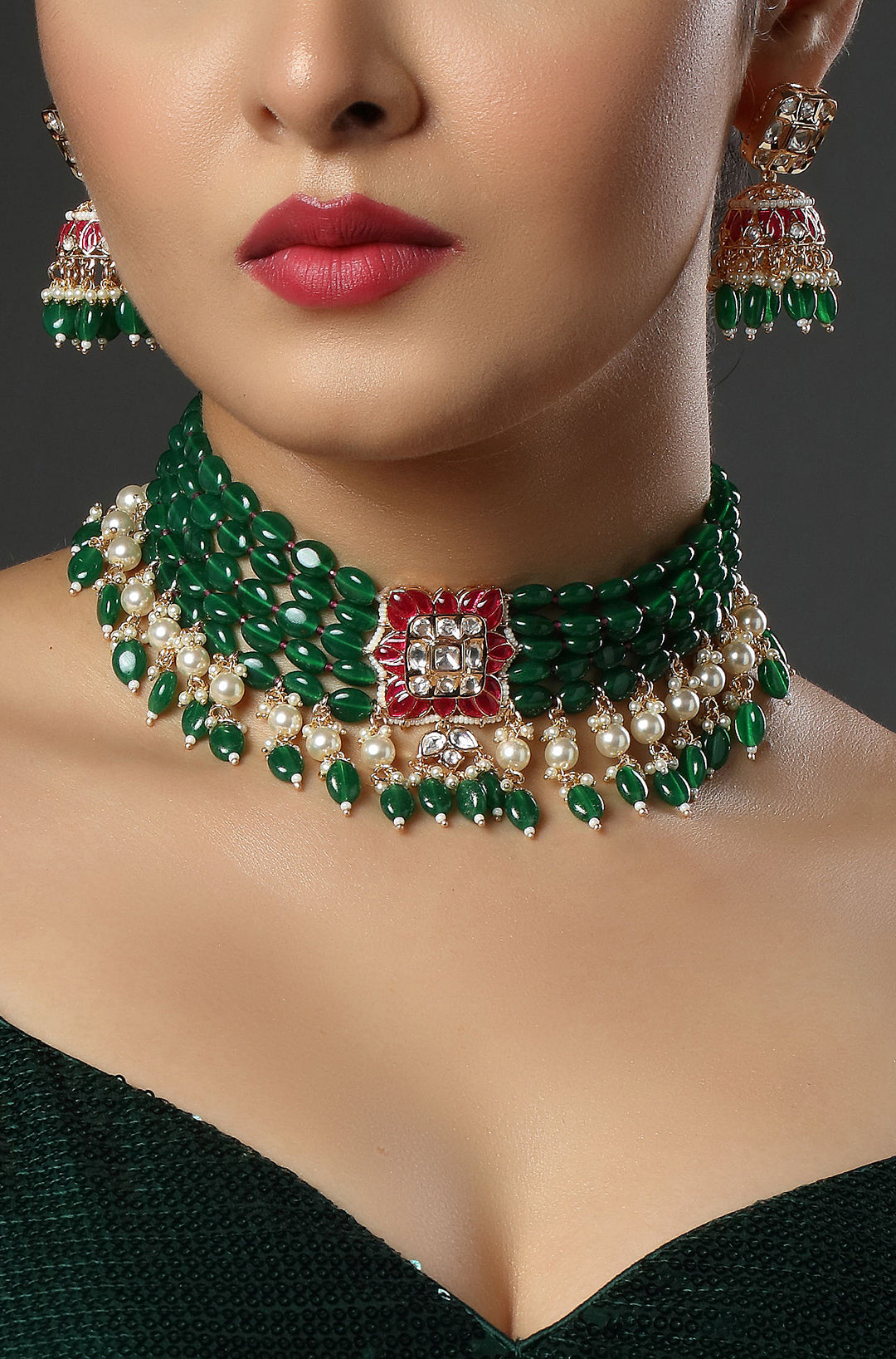 The Emerald Rouge Kundan Choker Necklace