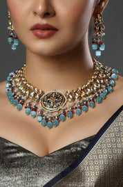 The Sky & Ruby Kundan Collar Necklace