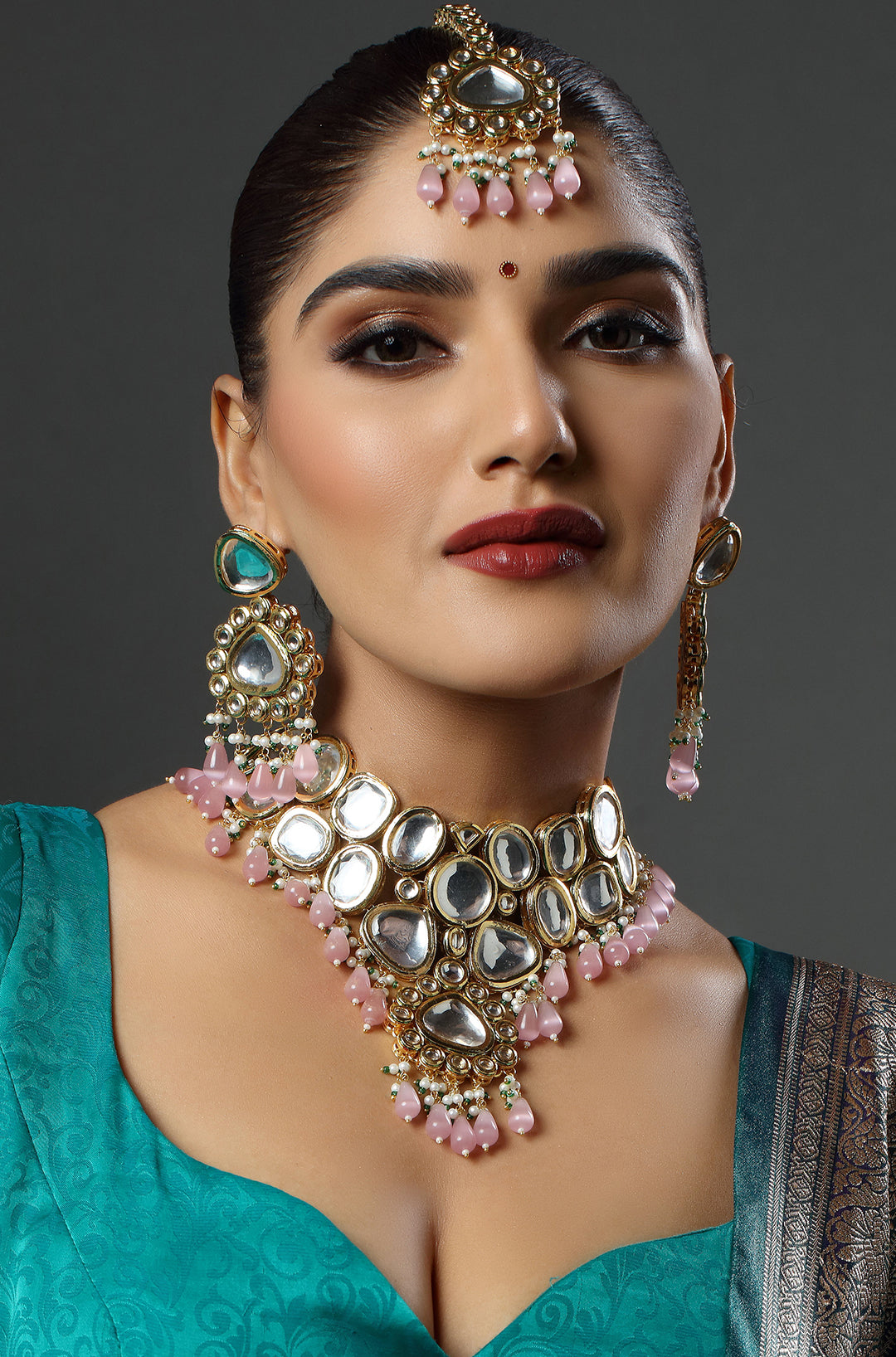 The Rose Blush Kundan Bridal Necklace